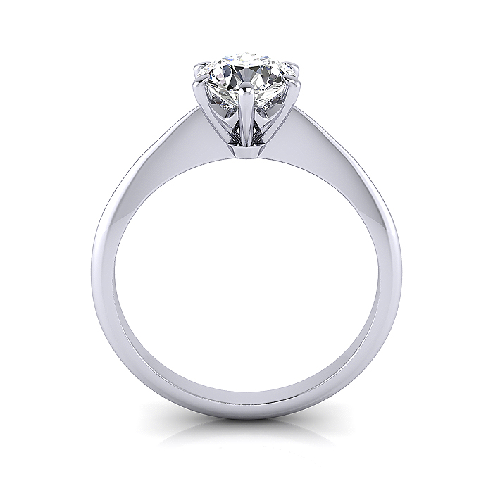 Round Brilliant Solitaire Diamond Ring Platinum RS4 TF Round Brilliant Solitaire Diamond Ring Platinum RS4 TF