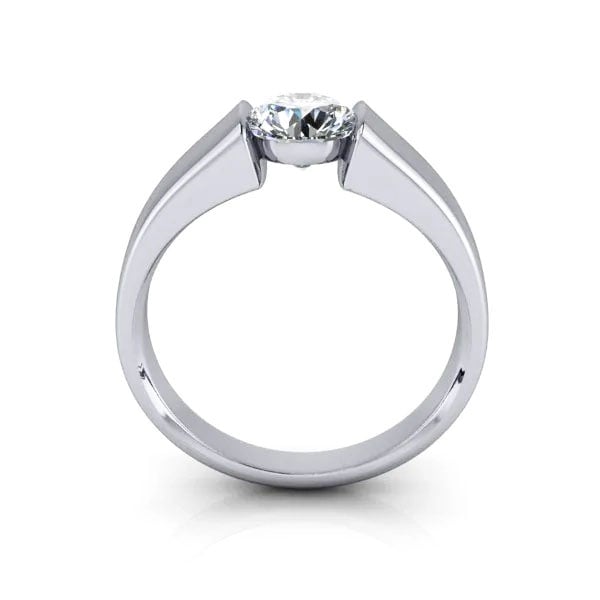 Round Brilliant Solitaire Diamond Ring Platinum RS40 TF Round Brilliant Solitaire Diamond Ring Platinum RS40 TF