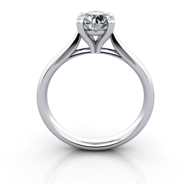 Round Brilliant Solitaire Diamond Ring Platinum RS41 TF Round Brilliant Solitaire Diamond Ring Platinum RS41 TF