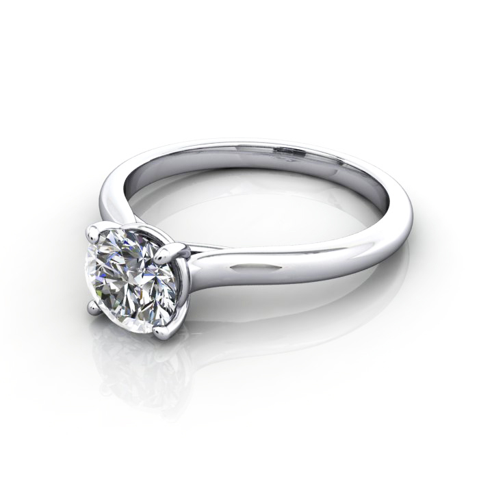 Round Brilliant Solitaire Diamond Ring Platinum RS44 LF Round Brilliant Solitaire Diamond Ring Platinum RS44 LF