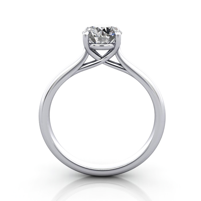 Round Brilliant Solitaire Diamond Ring Platinum RS44 TF Round Brilliant Solitaire Diamond Ring Platinum RS44 TF