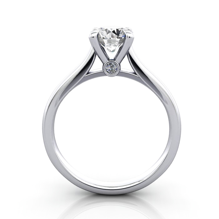 Round Brilliant Solitaire Diamond Ring Platinum RS45 TF Round Brilliant Solitaire Diamond Ring Platinum RS45 TF