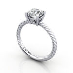 Round Brilliant Solitaire Diamond Ring Platinum RS47 3D Round Brilliant Solitaire Diamond Ring Platinum RS47 3D
