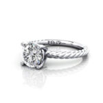 Round Brilliant Solitaire Diamond Ring Platinum RS47 LF Round Brilliant Solitaire Diamond Ring Platinum RS47 LF