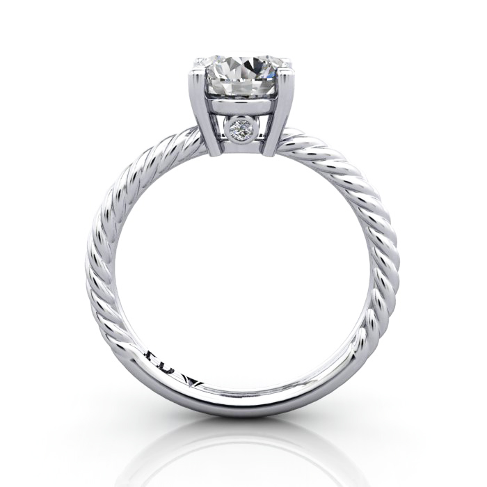 Round Brilliant Solitaire Diamond Ring Platinum RS47 TF Round Brilliant Solitaire Diamond Ring Platinum RS47 TF