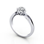Round Brilliant Solitaire Diamond Ring Platinum RS8 3D Round Brilliant Solitaire Diamond Ring Platinum RS8 3D