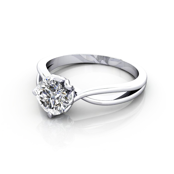 Round Brilliant Solitaire Diamond Ring Platinum RS8 LF Round Brilliant Solitaire Diamond Ring Platinum RS8 LF