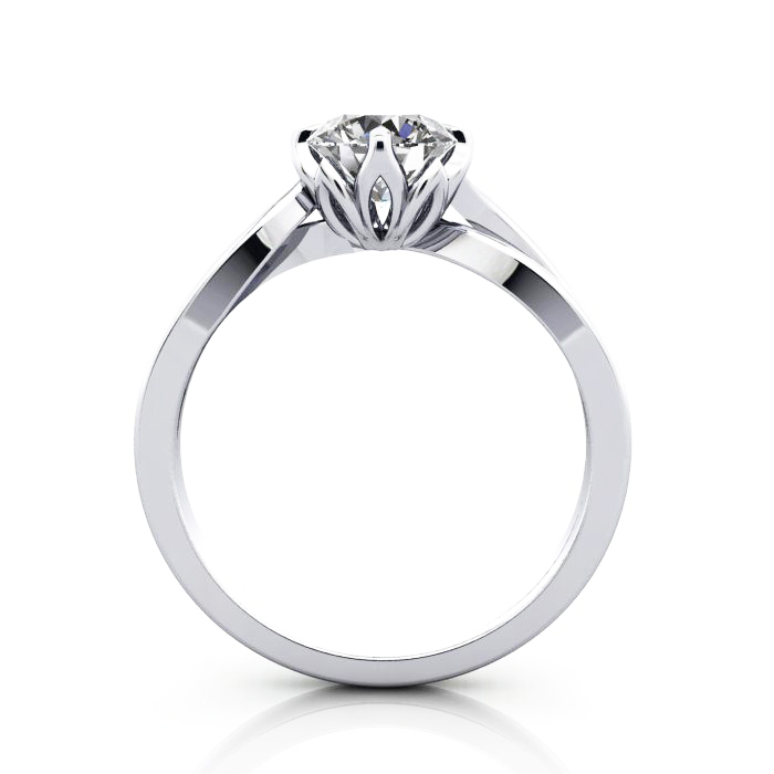 Round Brilliant Solitaire Diamond Ring Platinum RS8 TF Round Brilliant Solitaire Diamond Ring Platinum RS8 TF