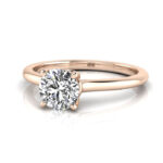 Round Brilliant Solitaire Diamond Ring Rose Gold RS1 LF Round Brilliant Solitaire Diamond Ring Rose Gold RS1 LF