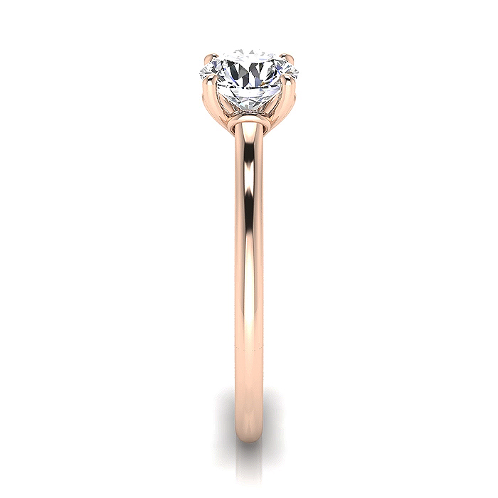 Round Brilliant Solitaire Diamond Ring Rose Gold RS1 SV Round Brilliant Solitaire Diamond Ring Rose Gold RS1 SV