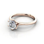 Round Brilliant Solitaire Diamond Ring Rose Gold RS13 LF Round Brilliant Solitaire Diamond Ring Rose Gold RS13 LF