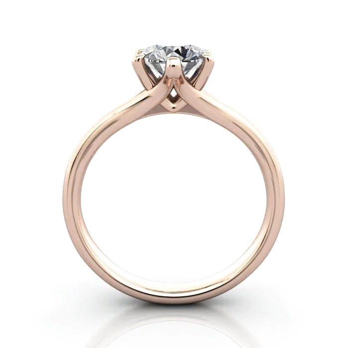 Round Brilliant Solitaire Diamond Ring Rose Gold RS13 TF Round Brilliant Solitaire Diamond Ring Rose Gold RS13 TF