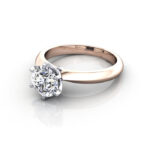 Round Brilliant Solitaire Diamond Ring Rose Gold RS15 LF Round Brilliant Solitaire Diamond Ring Rose Gold RS15 LF