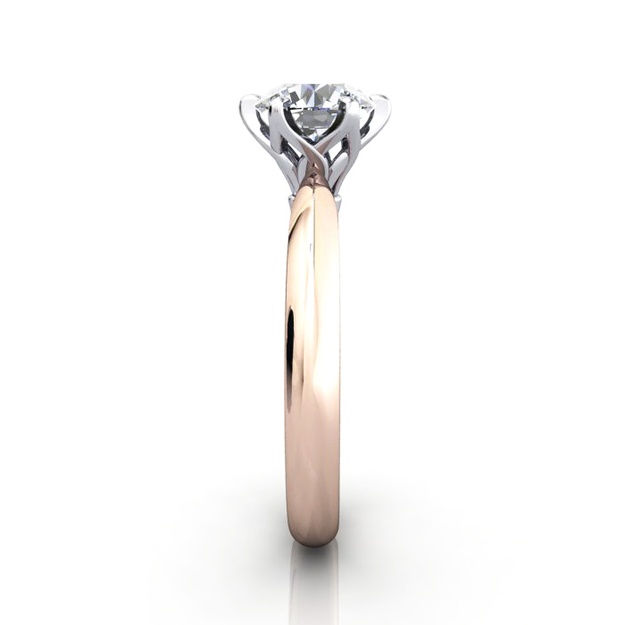 Round Brilliant Solitaire Diamond Ring Rose Gold RS15 SV Round Brilliant Solitaire Diamond Ring Rose Gold RS15 SV