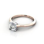 Round Brilliant Solitaire Diamond Ring Rose Gold RS16 LF Round Brilliant Solitaire Diamond Ring Rose Gold RS16 LF