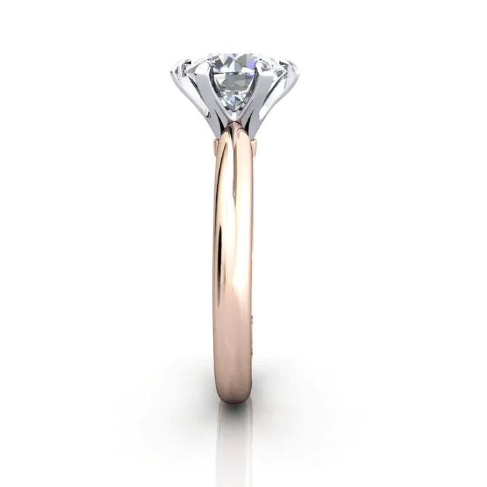 Round Brilliant Solitaire Diamond Ring Rose Gold RS18 SV Round Brilliant Solitaire Diamond Ring Rose Gold RS18 SV