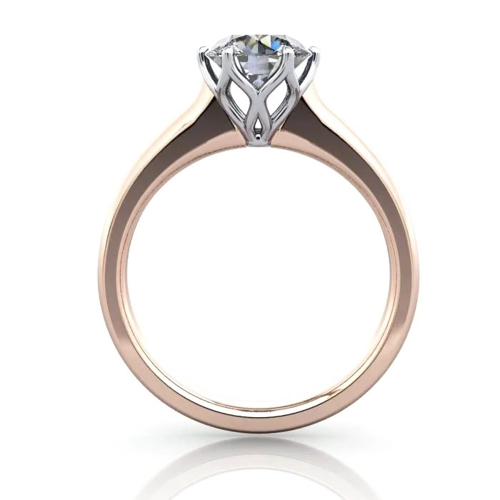 Round Brilliant Solitaire Diamond Ring Rose Gold RS19 TF Round Brilliant Solitaire Diamond Ring Rose Gold RS19 TF