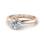 Round Brilliant Solitaire Diamond Ring Rose Gold RS2 LF Round Brilliant Solitaire Diamond Ring Rose Gold RS2 LF