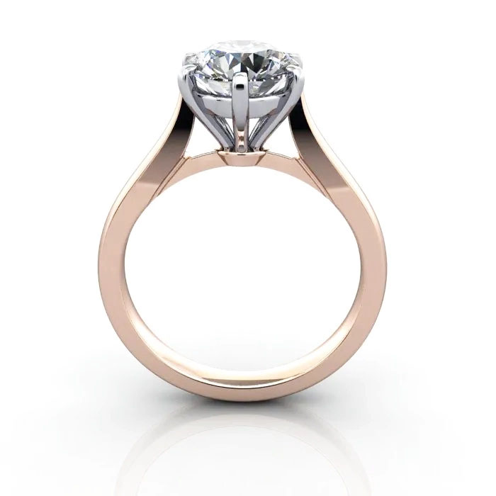 Round Brilliant Solitaire Diamond Ring Rose Gold RS20 TF Round Brilliant Solitaire Diamond Ring Rose Gold RS20 TF
