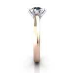 Round Brilliant Solitaire Diamond Ring Rose Gold RS21 SV