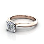 Round Brilliant Solitaire Diamond Ring Rose Gold RS22 LF