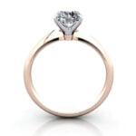 Round Brilliant Solitaire Diamond Ring Rose Gold RS22 TF