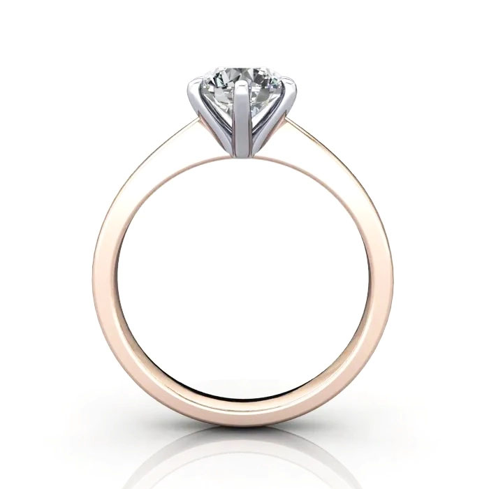 Round Brilliant Solitaire Diamond Ring Rose Gold RS23 TF Round Brilliant Solitaire Diamond Ring Rose Gold RS23 TF