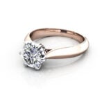 Round Brilliant Solitaire Diamond Ring Rose Gold RS25 LF Round Brilliant Solitaire Diamond Ring Rose Gold RS25 LF