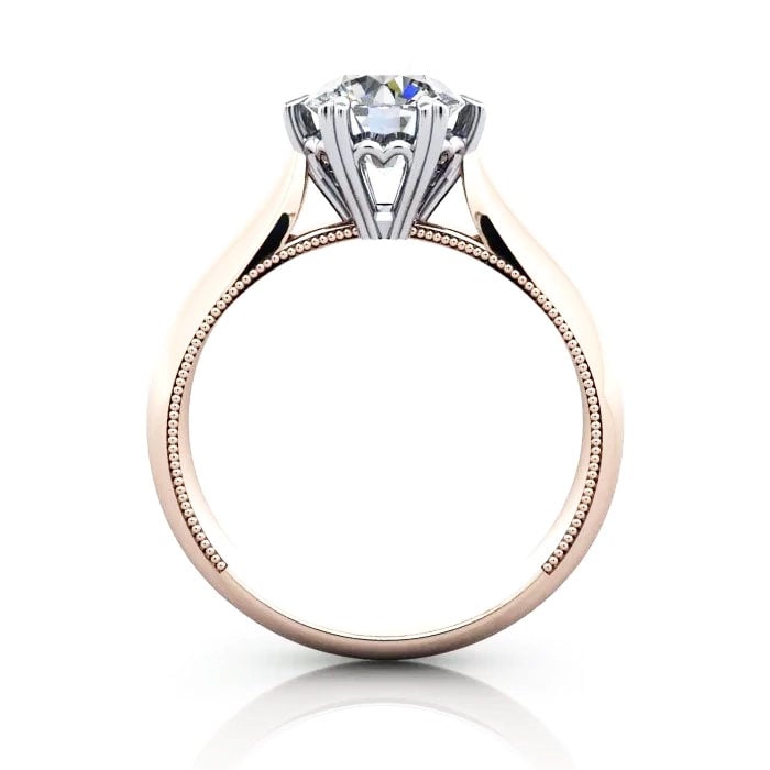 Round Brilliant Solitaire Diamond Ring Rose Gold RS25 TF Round Brilliant Solitaire Diamond Ring Rose Gold RS25 TF