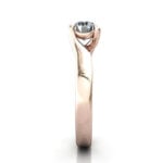 Round Brilliant Solitaire Diamond Ring Rose Gold RS29 SV