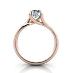 Round Brilliant Solitaire Diamond Ring Rose Gold RS29 TF