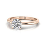 Round Brilliant Solitaire Diamond Ring Rose Gold RS3 LF Round Brilliant Solitaire Diamond Ring Rose Gold RS3 LF