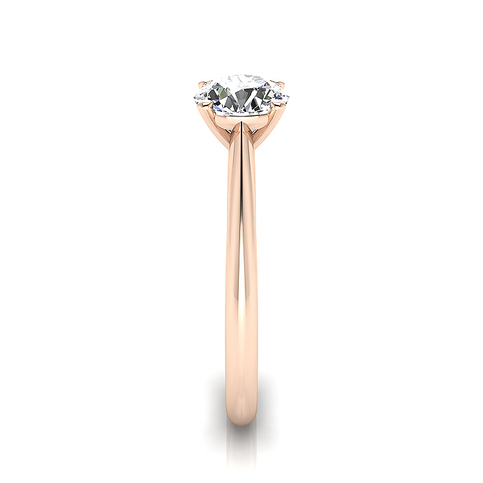 Round Brilliant Solitaire Diamond Ring Rose Gold RS3 SV Round Brilliant Solitaire Diamond Ring Rose Gold RS3 SV