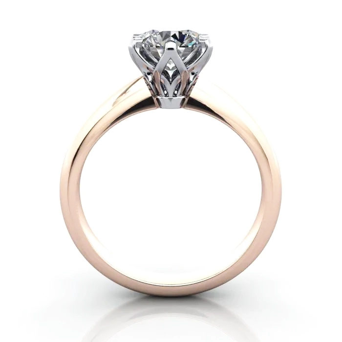 Round Brilliant Solitaire Diamond Ring Rose Gold RS32 TF Round Brilliant Solitaire Diamond Ring Rose Gold RS32 TF