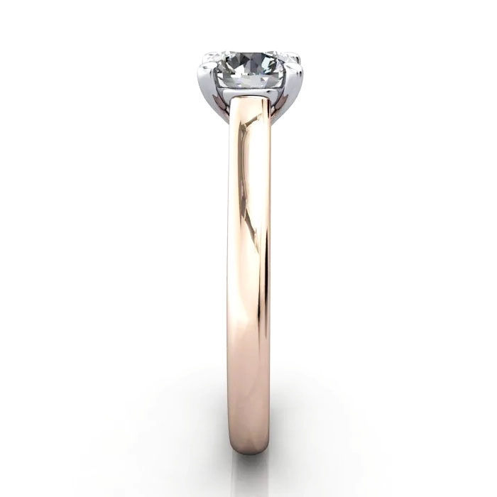 Round Brilliant Solitaire Diamond Ring Rose Gold RS34 SV Round Brilliant Solitaire Diamond Ring Rose Gold RS34 SV