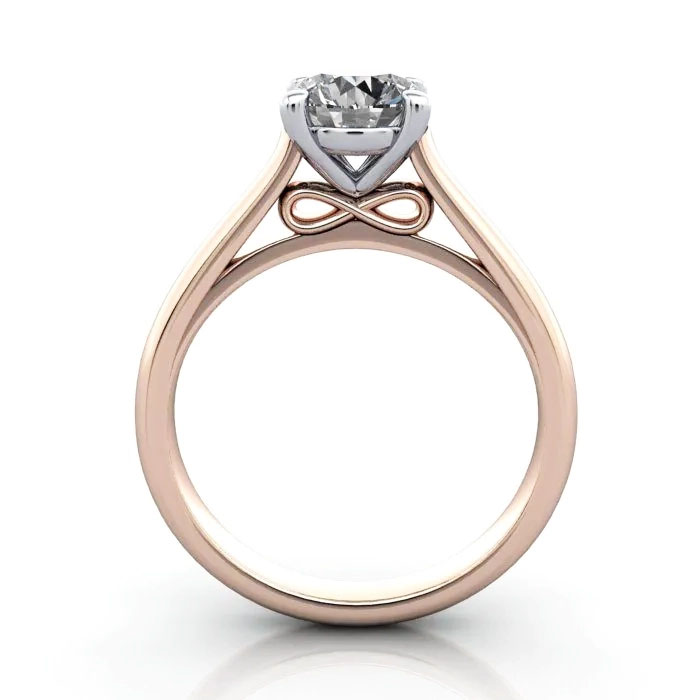 Round Brilliant Solitaire Diamond Ring Rose Gold RS34 TF Round Brilliant Solitaire Diamond Ring Rose Gold RS34 TF
