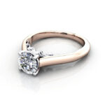 Round Brilliant Solitaire Diamond Ring Rose Gold RS35 LF Round Brilliant Solitaire Diamond Ring Rose Gold RS35 LF