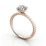Round Brilliant Solitaire Diamond Ring Rose Gold RS38 3D Round Brilliant Solitaire Diamond Ring Rose Gold RS38 3D