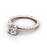 Round Brilliant Solitaire Diamond Ring Rose Gold RS38 LF Round Brilliant Solitaire Diamond Ring Rose Gold RS38 LF
