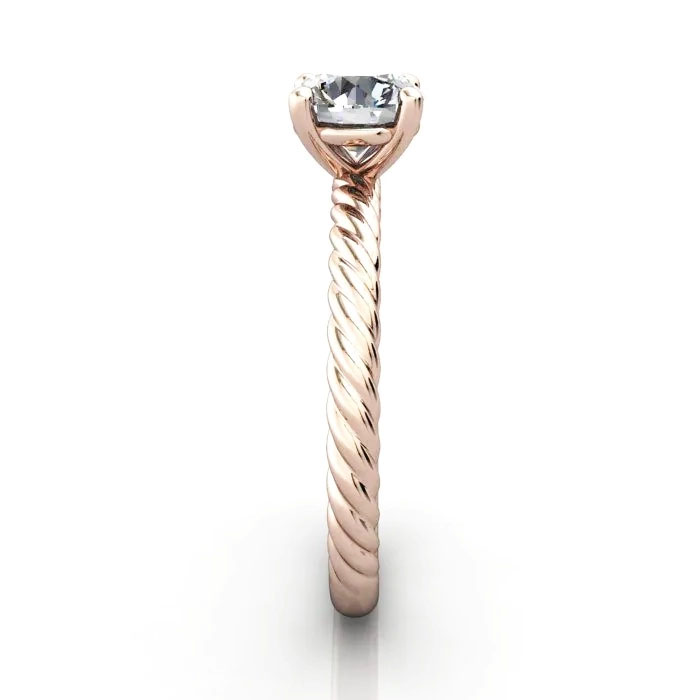 Round Brilliant Solitaire Diamond Ring Rose Gold RS38 SV Round Brilliant Solitaire Diamond Ring Rose Gold RS38 SV
