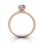 Round Brilliant Solitaire Diamond Ring Rose Gold RS38 TF Round Brilliant Solitaire Diamond Ring Rose Gold RS38 TF