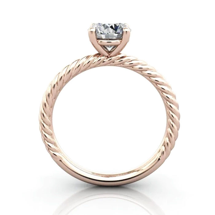 Round Brilliant Solitaire Diamond Ring Rose Gold RS38 TF Round Brilliant Solitaire Diamond Ring Rose Gold RS38 TF