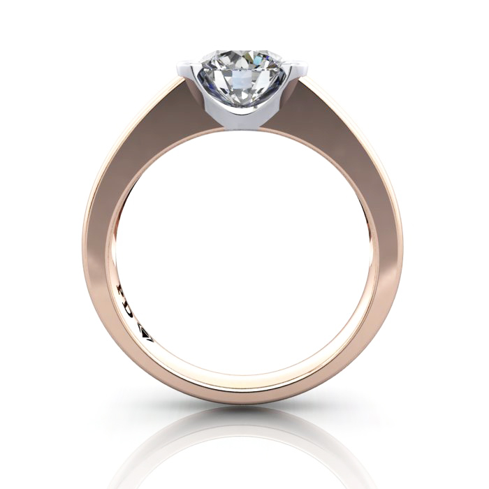 Round Brilliant Solitaire Diamond Ring Rose Gold RS39 TF Round Brilliant Solitaire Diamond Ring Rose Gold RS39 TF
