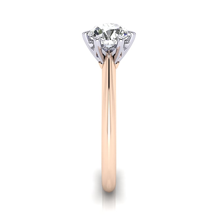 Round Brilliant Solitaire Diamond Ring Rose Gold RS4 SV Round Brilliant Solitaire Diamond Ring Rose Gold RS4 SV