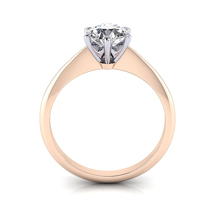Round Brilliant Solitaire Diamond Ring Rose Gold RS4 TF Round Brilliant Solitaire Diamond Ring Rose Gold RS4 TF