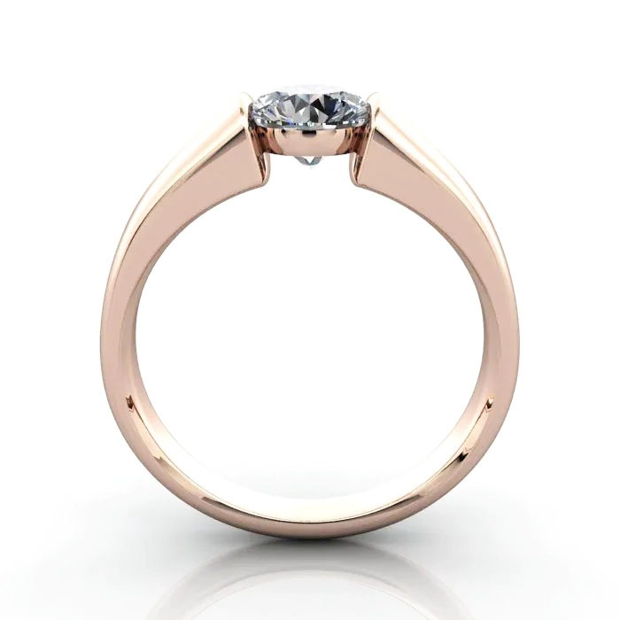 Round Brilliant Solitaire Diamond Ring Rose Gold RS40 TF Round Brilliant Solitaire Diamond Ring Rose Gold RS40 TF