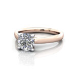 Round Brilliant Solitaire Diamond Ring Rose Gold RS41 LF Round Brilliant Solitaire Diamond Ring Rose Gold RS41 LF