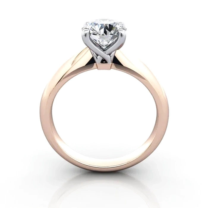 Round Brilliant Solitaire Diamond Ring Rose Gold RS43 TF Round Brilliant Solitaire Diamond Ring Rose Gold RS43 TF