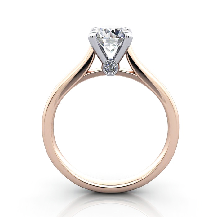 Round Brilliant Solitaire Diamond Ring Rose Gold RS45 TF Round Brilliant Solitaire Diamond Ring Rose Gold RS45 TF