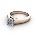 Round Brilliant Solitaire Diamond Ring Rose Gold RS46 LF Round Brilliant Solitaire Diamond Ring Rose Gold RS46 LF